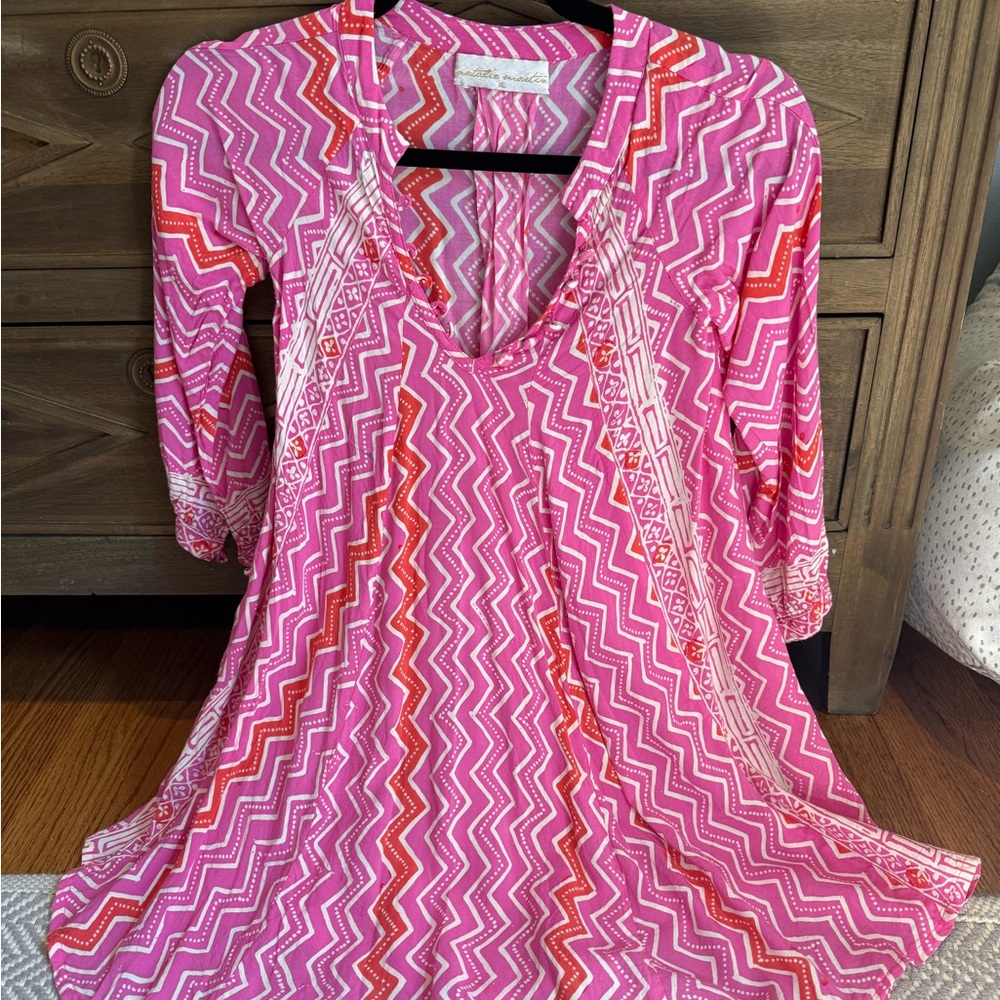 Natalie Martin Pink and Red Girls Fiore Dress